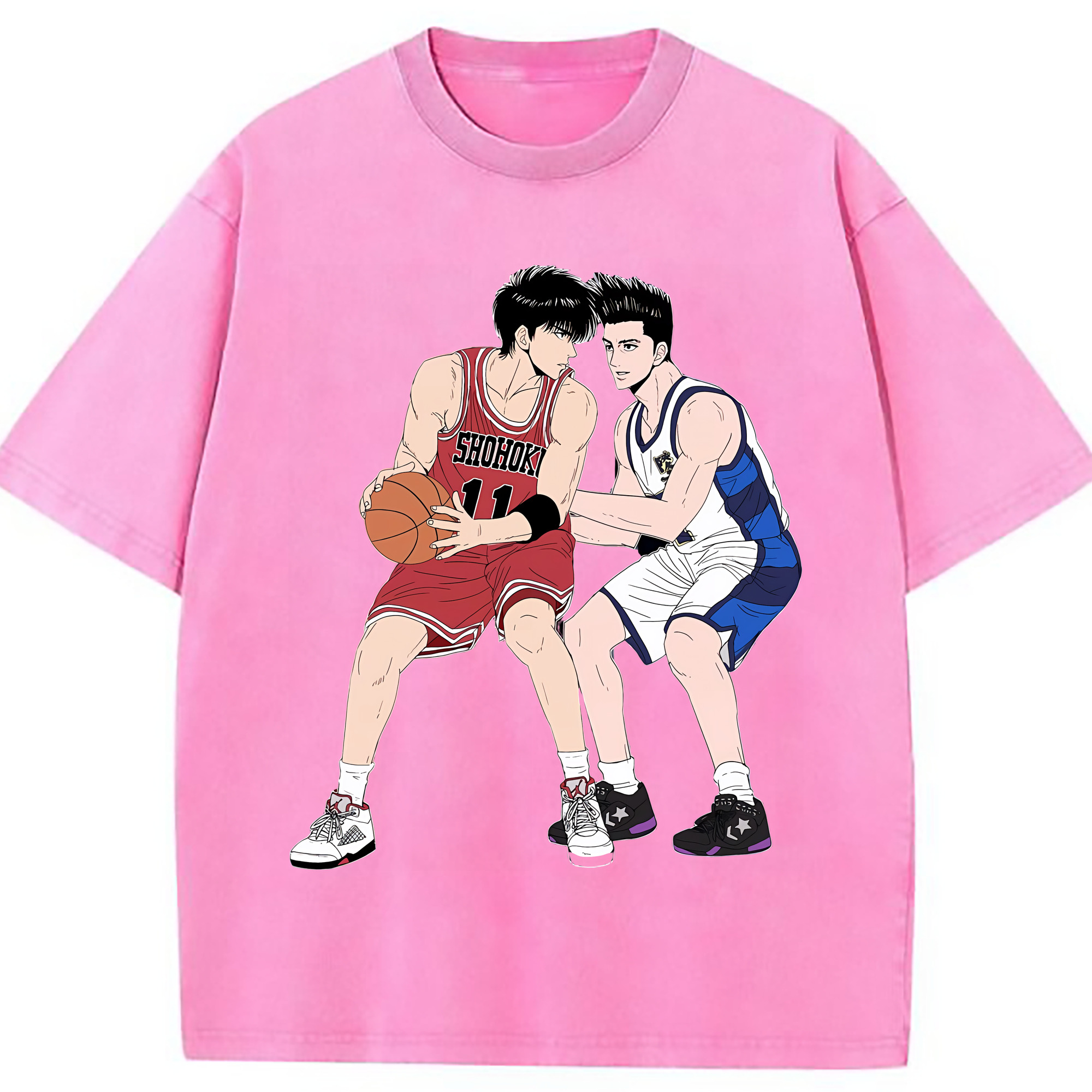 （画像用） SLAM DUNK／スラムダンク 綿100% ヴィンテージ風 半袖Tシャツ（フロントプリント）
